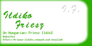 ildiko friesz business card