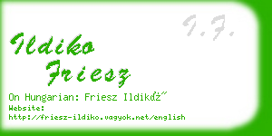 ildiko friesz business card